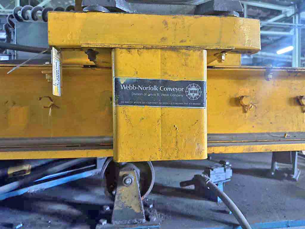 Rotary conveyor, Webb-Norfolk, 10000 lb. x 72" outside dimension, powered 3.5" diameter x 76" face rolls on - Image 4