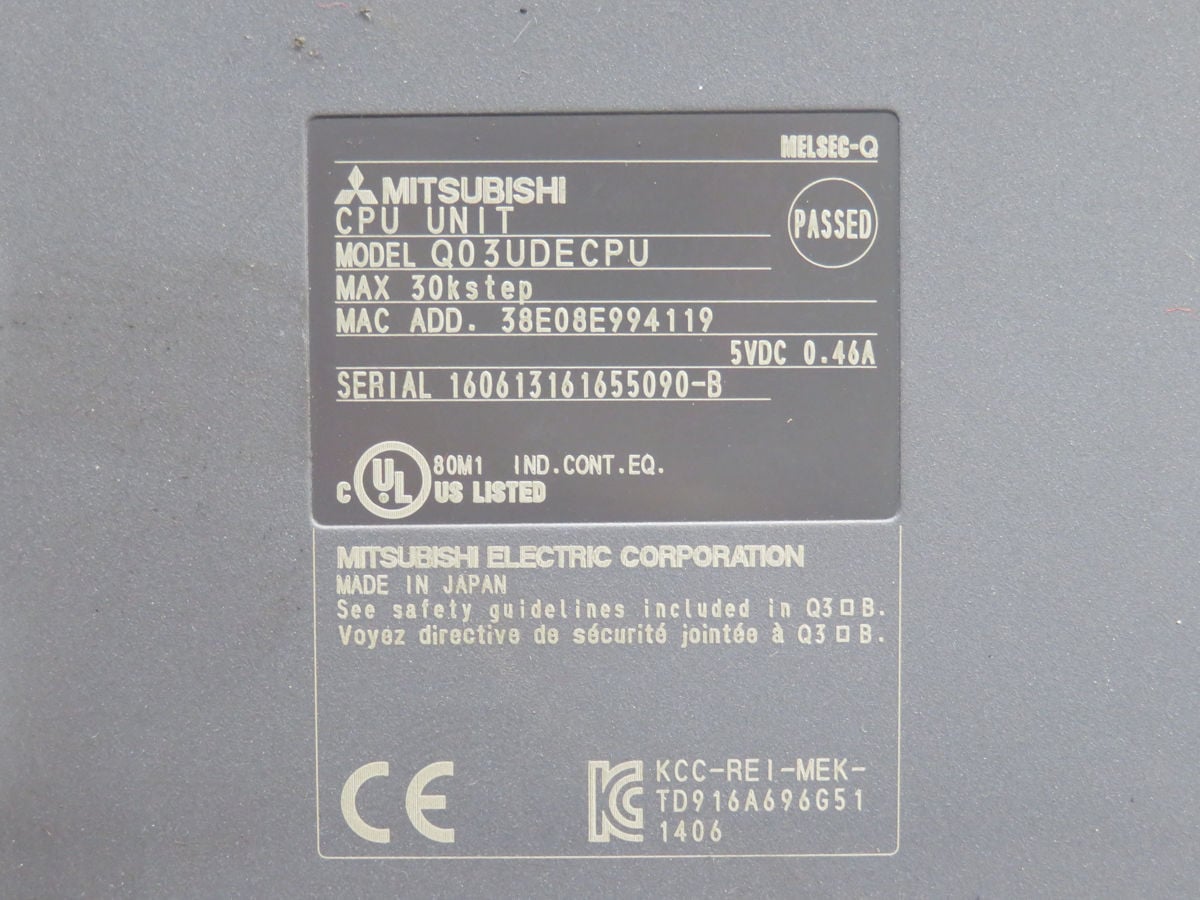 Mitsubishi #Q03UDECPU, CPU Module - Image 3