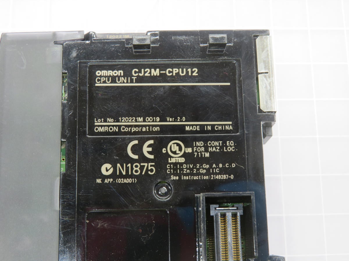 Omron #CJ2M-CPU12, Programmable Logic Controller CPU Unit - Image 3