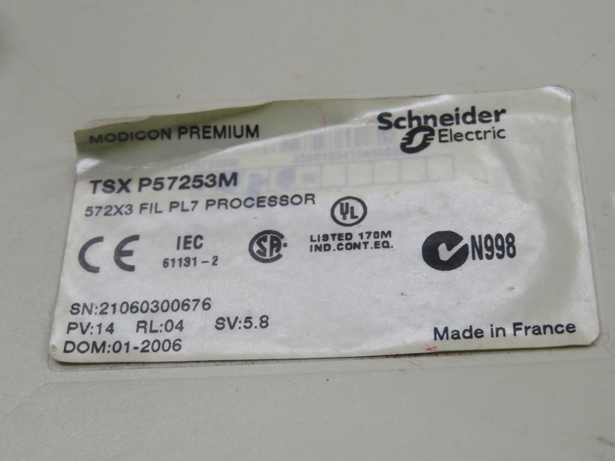 Schneider #P57253M, Tsx PLC Processor/Controller - Image 4