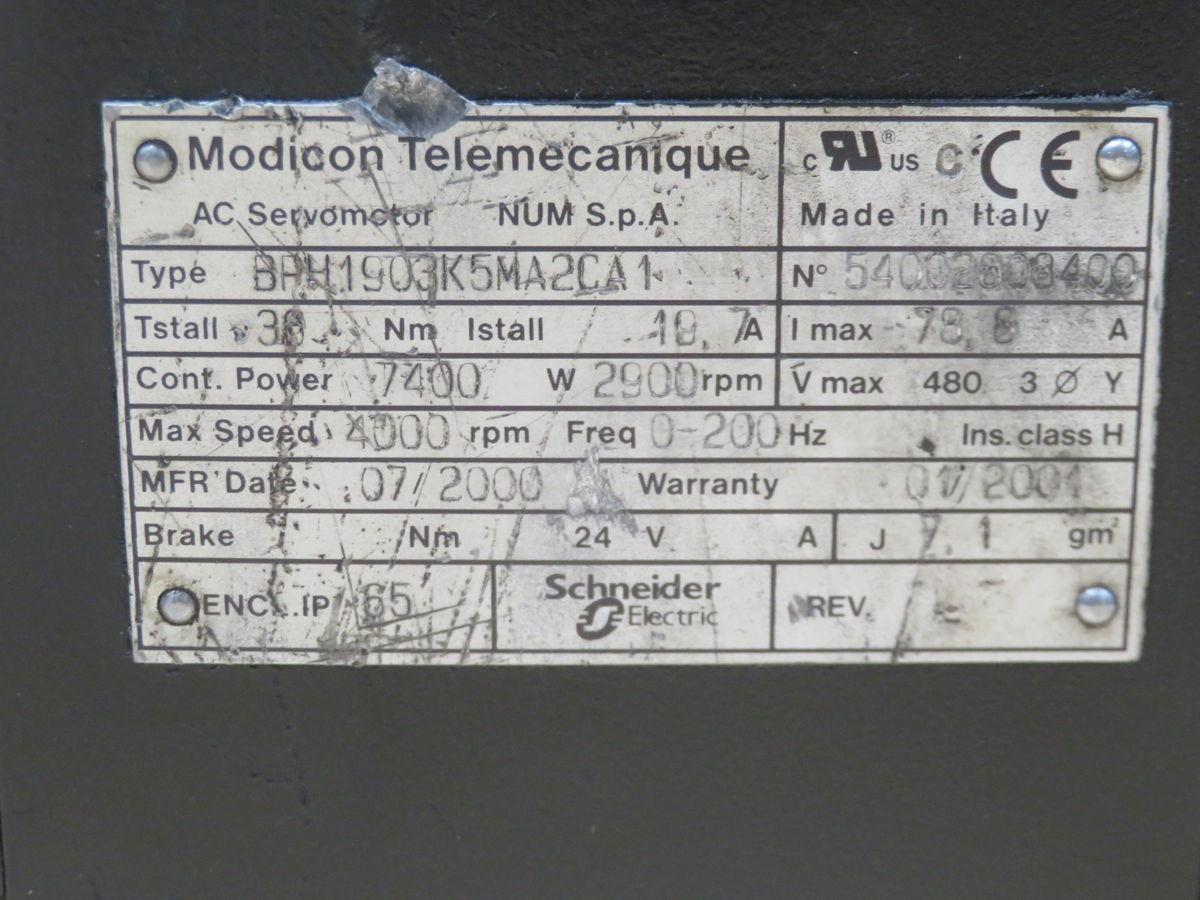 Modicon #BPH.1903K5MA2CA, AC Servo Motor, 2900 RPM, 480 Volts - Image 4
