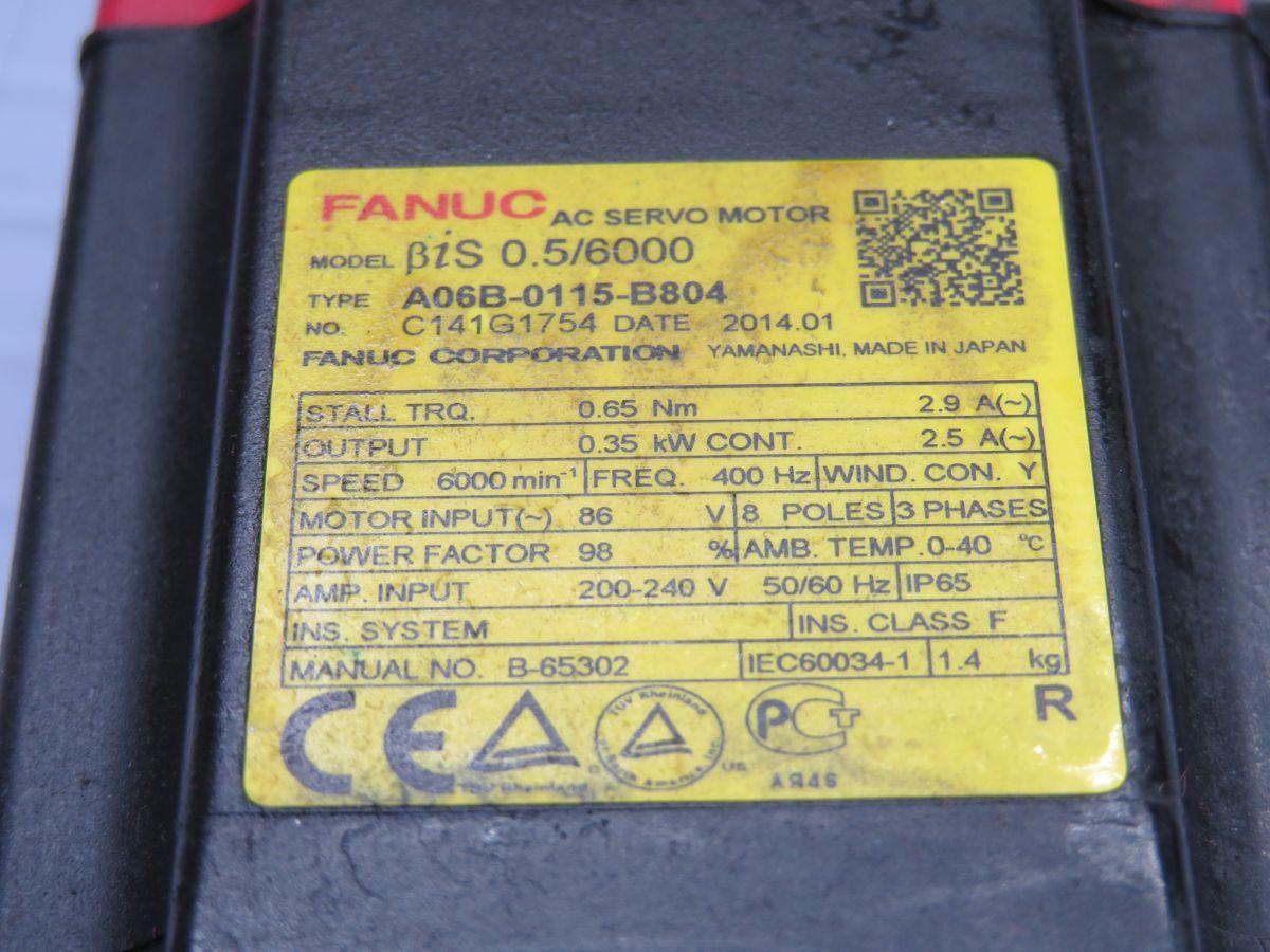 35 kW Fanuc #0.5/6000, AC Servo Motor, with brake (2 available) - Image 4