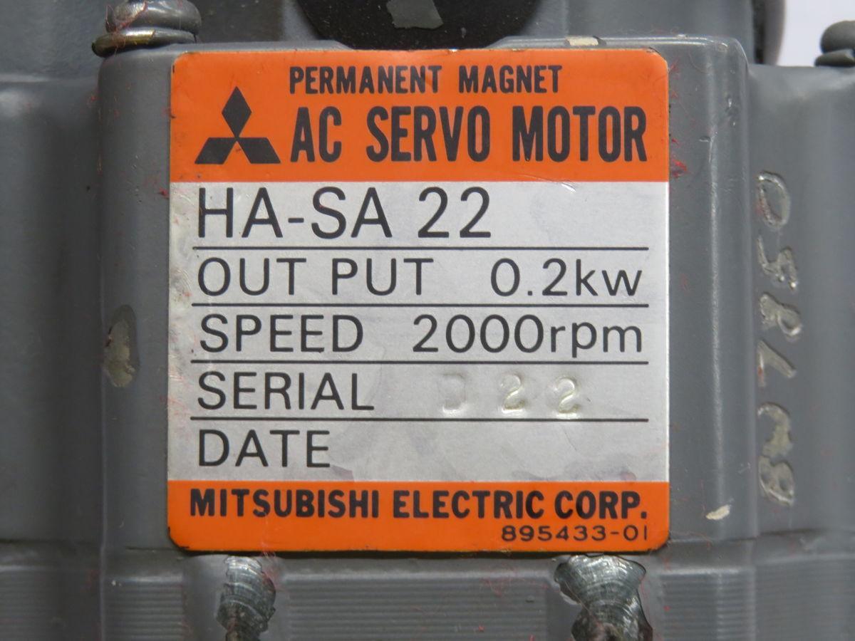 0.2 kW Mitsubishi #HA-SA22, AC Servo Motor, 2000 RPM - Image 8