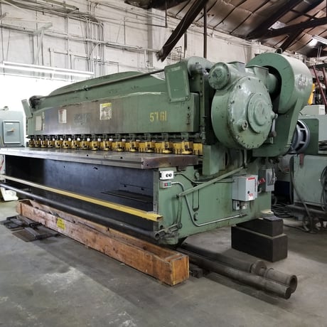 3/8" x 14' Cincinnati #2514, mechanical, 24" back gauge, 50 SPM, 18" gap fr., 15 hydraulic holdowns - Image 1