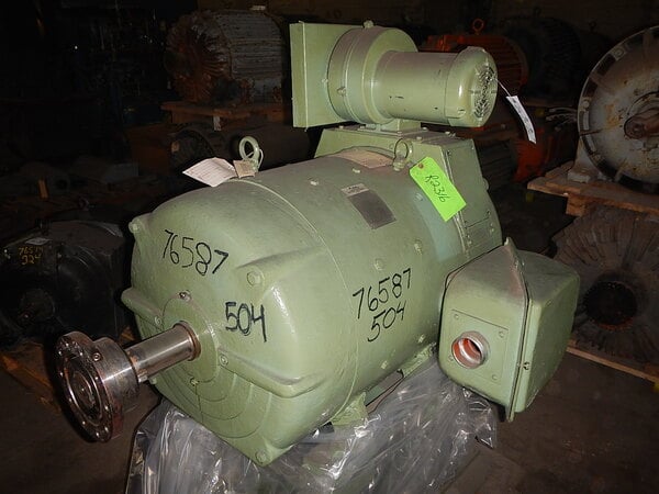 100 HP 1200 RPM Louis Allis, Frame 504A, DPFVBB, 500 VA, 150 VF - Image 4