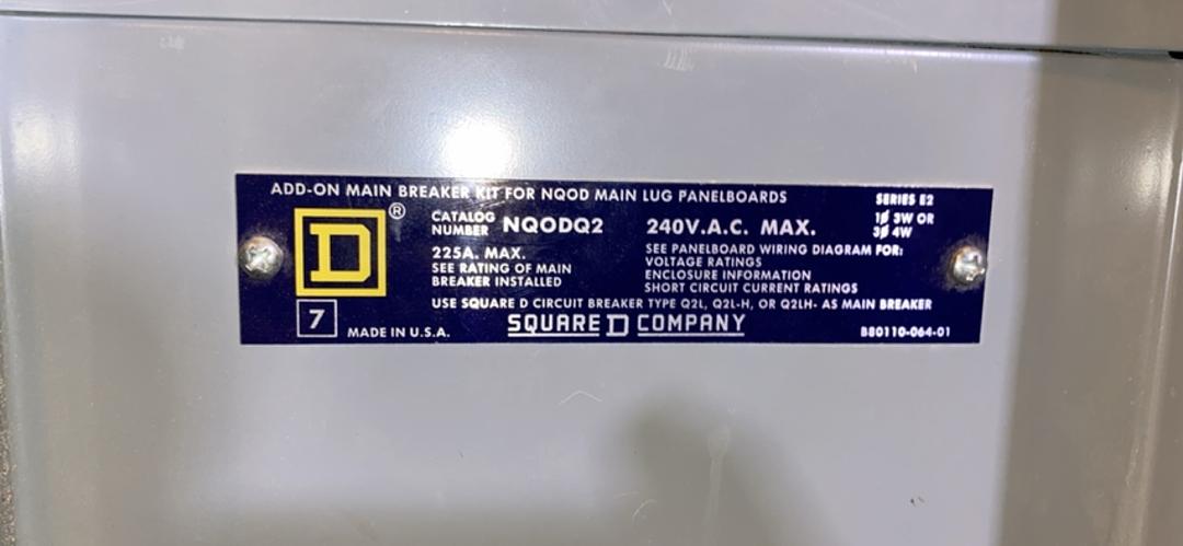 225 Amp. Square D, NQODQ2, Complete Panelboard, 240 Volts, 3 phase (2 available) - Image 3