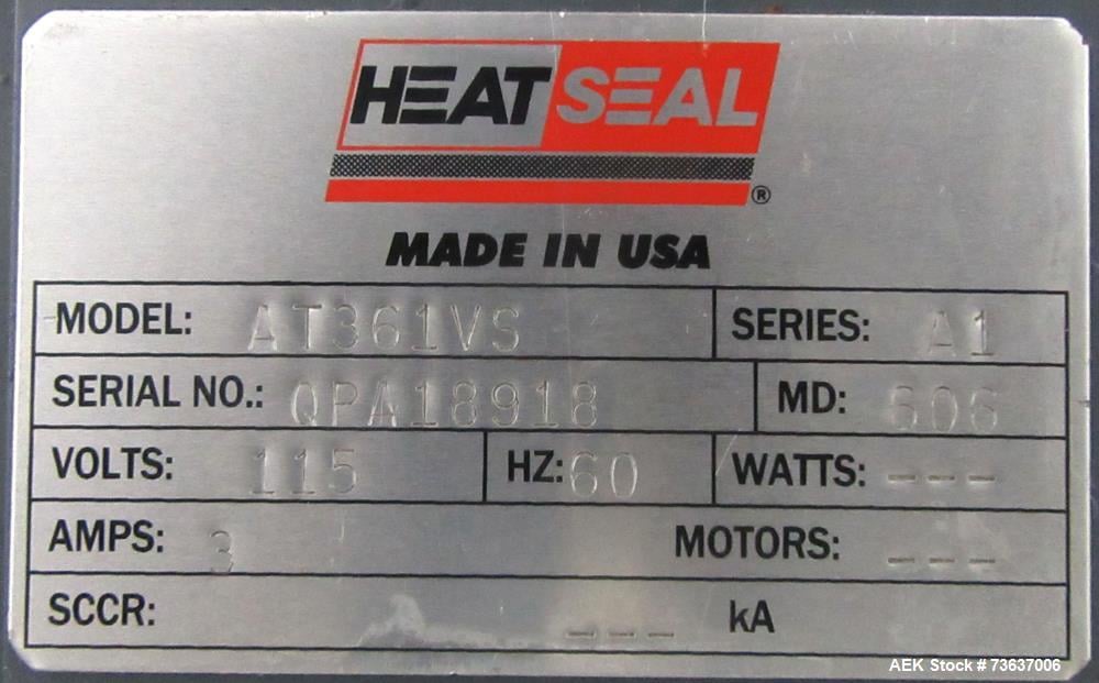 36" Heat Seal #AT361VS, Rotary Accumulation Table, Stainless Steel top, 36" diameter tabletop, 115 V., 3 amps - Image 9