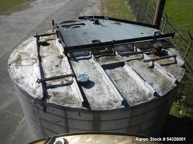 11,000 gallon Storage Tank, Stainless Steel, vertical, 12' 6" diameter x 11' straight side, dome top, flat - Image 3