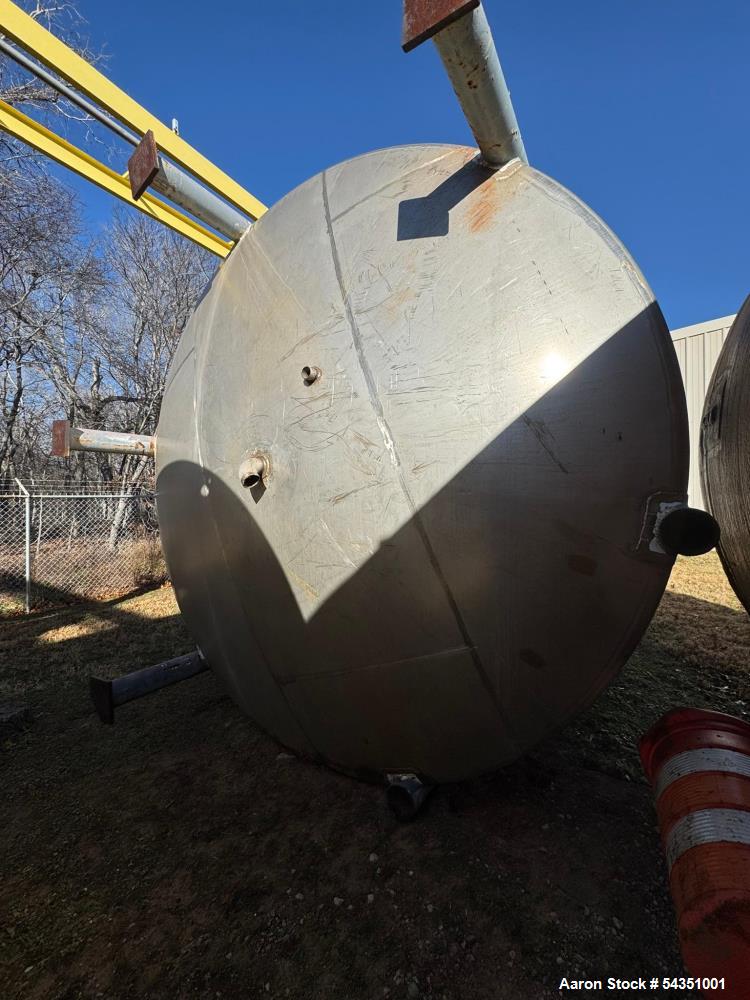 15,000 gallon Letco, Storage Tank, Stainless Steel, 144" diameter x 216" straight side, dished top & bottom - Image 4