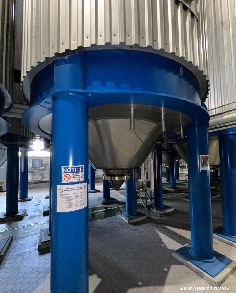300 BBL Ziemann Bauer, Fermentation Tank, 304 Stainless Steel, 10' 2" diameter x 30' H, cone bottom, glycol - Image 6