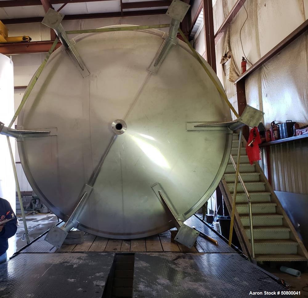 6,500 gallon Vertical Storage Tank, Stainless Steel, 114" diameter x 144" straight side, single wall, cone - Image 6