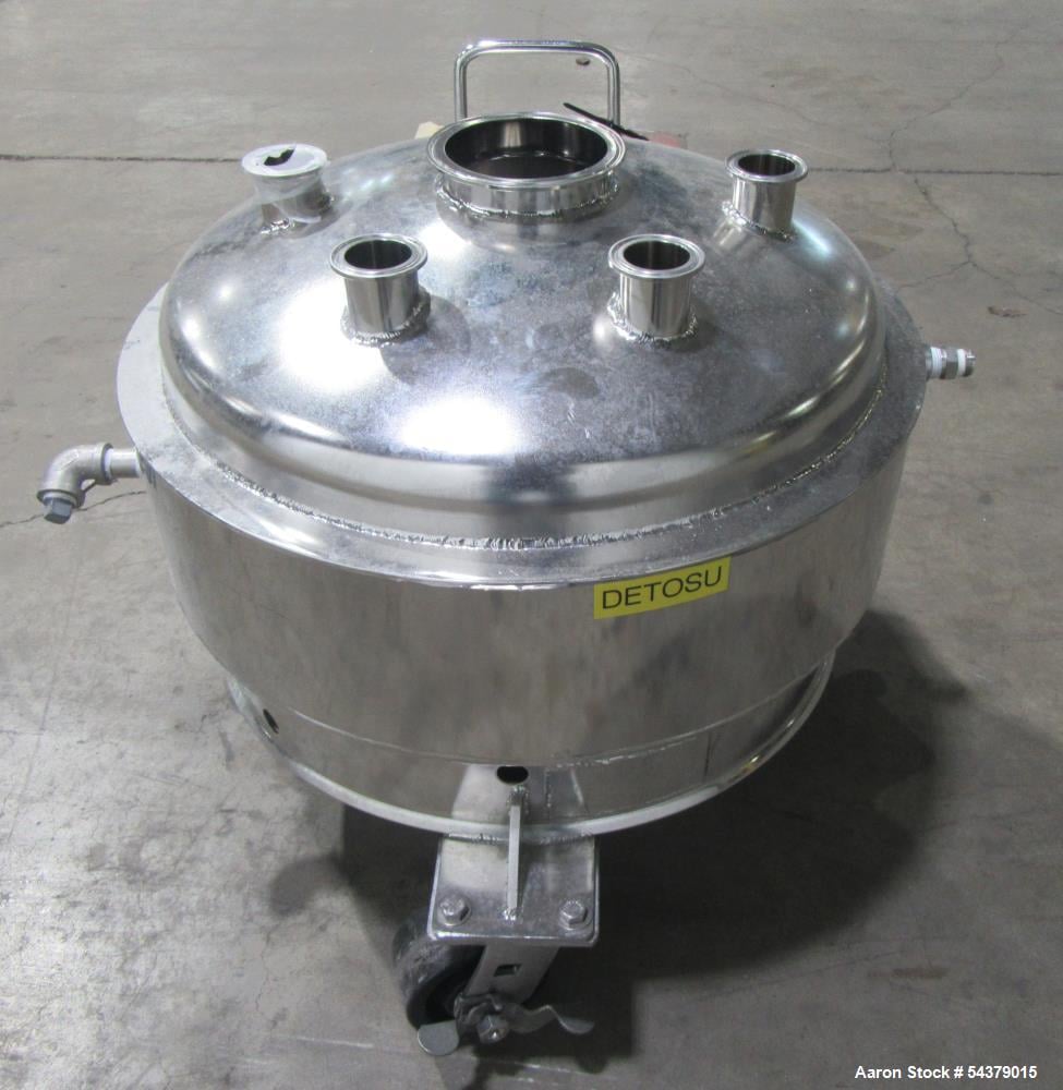 8.7 gallon Alloy Products, Portable Jacketed Tank, 316L Stainless Steel, 17" diameter x 6" straight side, 125 - Image 3