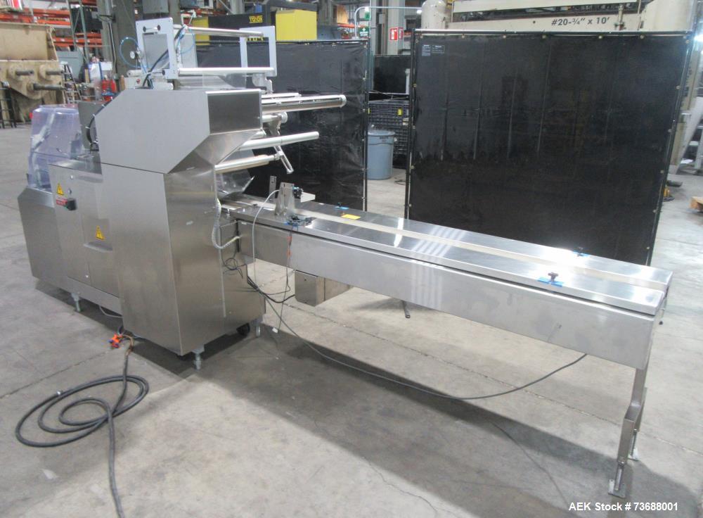 Fuji #FW-3410/Ba7, Horizontal Box Motion Flow Wrapper, 10-150 PPM, 25" film width, Yaskawa servo, Markem - Image 4