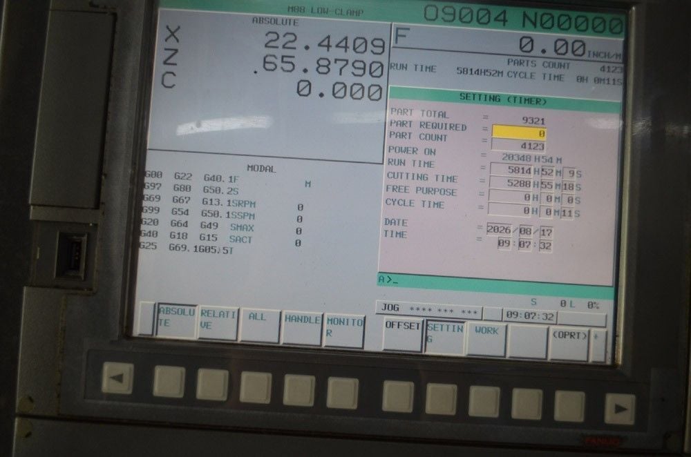 Daewoo Doosan #Puma-5100LC, CNC Turning Center, 35.4" swing, 25.6" max diameter x 80.4" length, 10.8" bar - Image 5