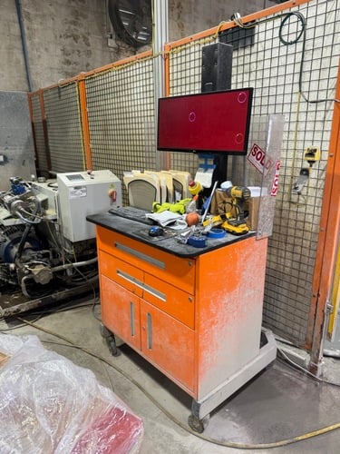 Baca Systems #RS201, Robo SawJet, 90" x 144" table, 26 HP Saccardo saw, 50 HP waterjet pump, 60,000 PSI - Image 3