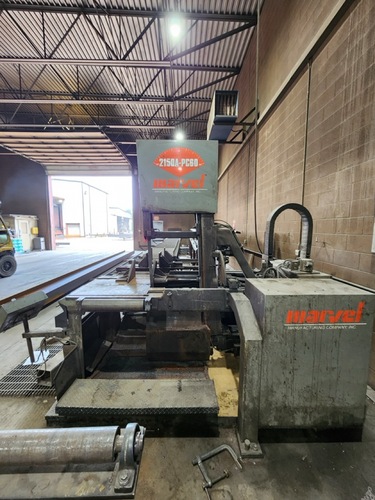 20" x 25" Marvel #2150A-PC2, tilt frame band saw, 30-500 FPM, 1.25" x 17' 6" blade, 99" max. index length - Image 1