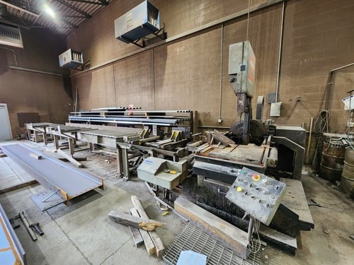 20" x 25" Marvel #2150A-PC2, tilt frame band saw, 30-500 FPM, 1.25" x 17' 6" blade, 99" max. index length - Image 3