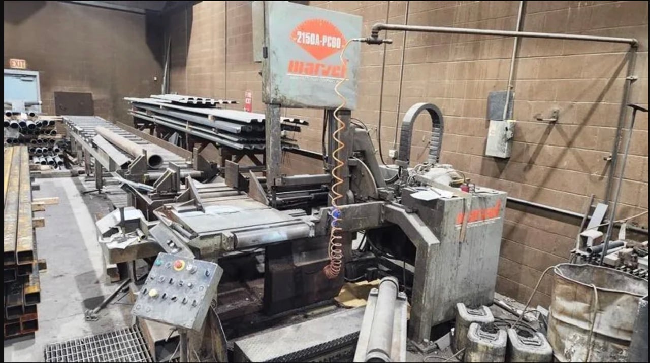 20" x 25" Marvel #2150A-PC2, tilt frame band saw, 30-500 FPM, 1.25" x 17' 6" blade, 99" max. index length - Image 5