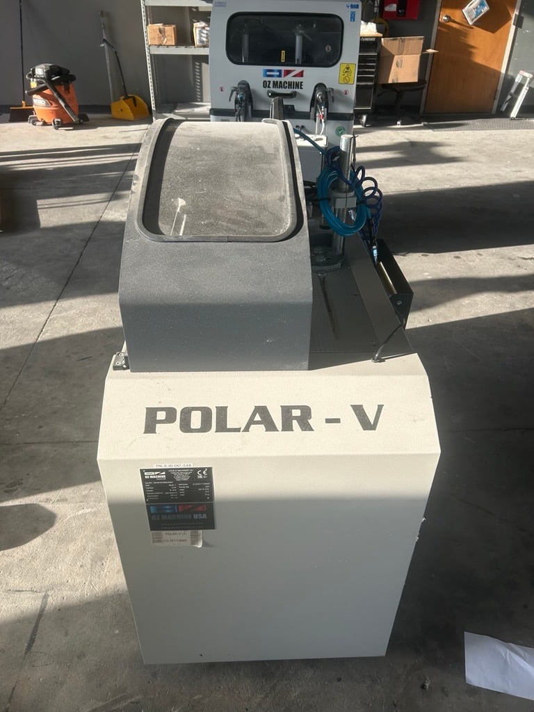 Oz Machine #APEX-I-A, hydraulic aluminum corner crimper, w/ POLAR V automatic end milling machine, PLC - Image 5