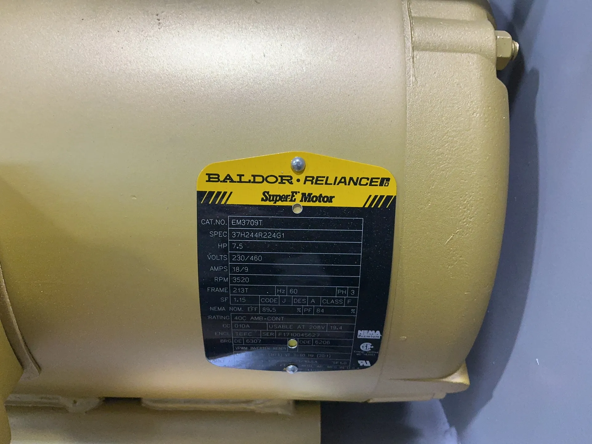 3638 CFM, Cincinnati Fan #HDBI-130, Blower, 7.5 HP, 3750 RPM, 190/208-230/380/460 V., 3 Ph., 50/60 Hz., 2017 - Image 5