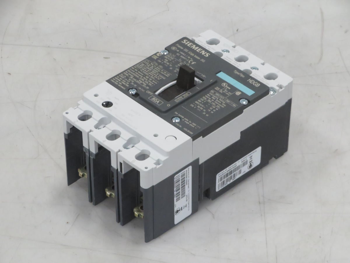 80 Amp, Siemens #Hdk3b080, Breaker, 80 A Current, 480 VAC Voltage, 65 Kaic Interrupting Capacity - Image 1
