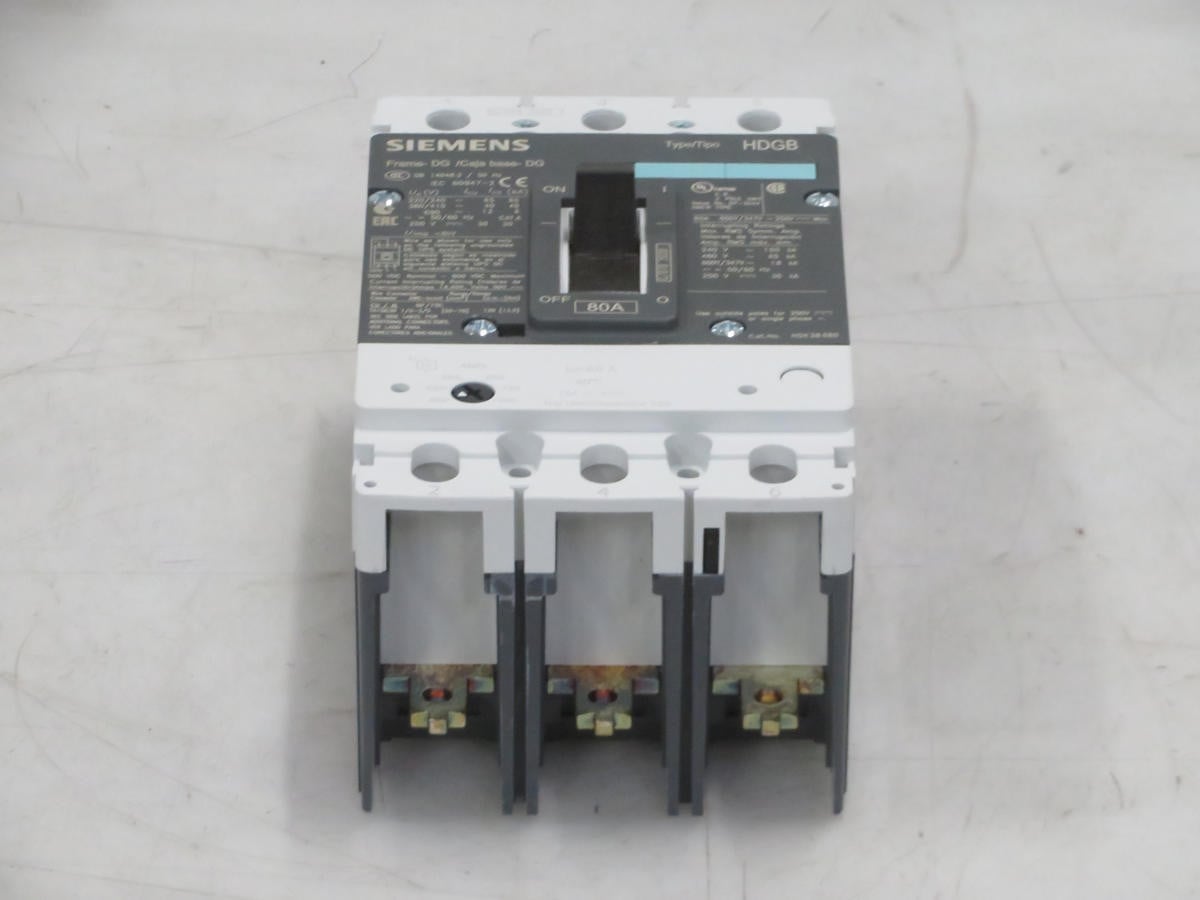 80 Amp, Siemens #Hdk3b080, Breaker, 80 A Current, 480 VAC Voltage, 65 Kaic Interrupting Capacity - Image 2