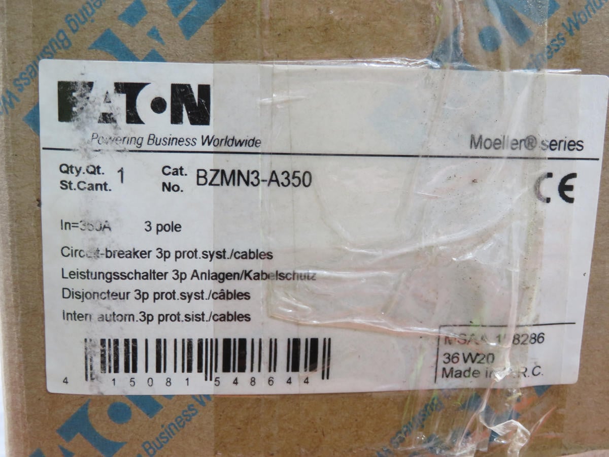 350 Amp, Eaton #BZMN3-A350, Molded Case Circuit Breaker - Image 4