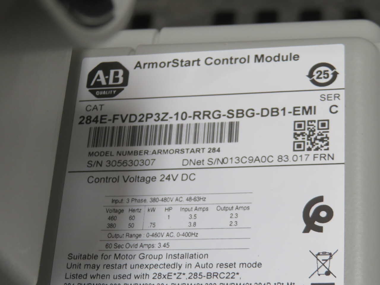1 HP Allen-Bradley #2 84e-fvd2p3z-10-rrg, Variable Frequency Drive - Image 7