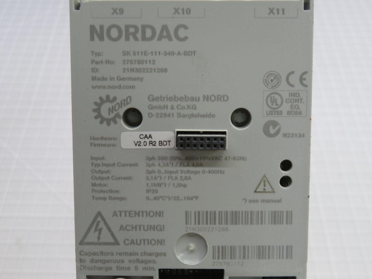 5 HP Nordac #275780112, sk 5116-111-340-a-bdt inverter driv - Image 4