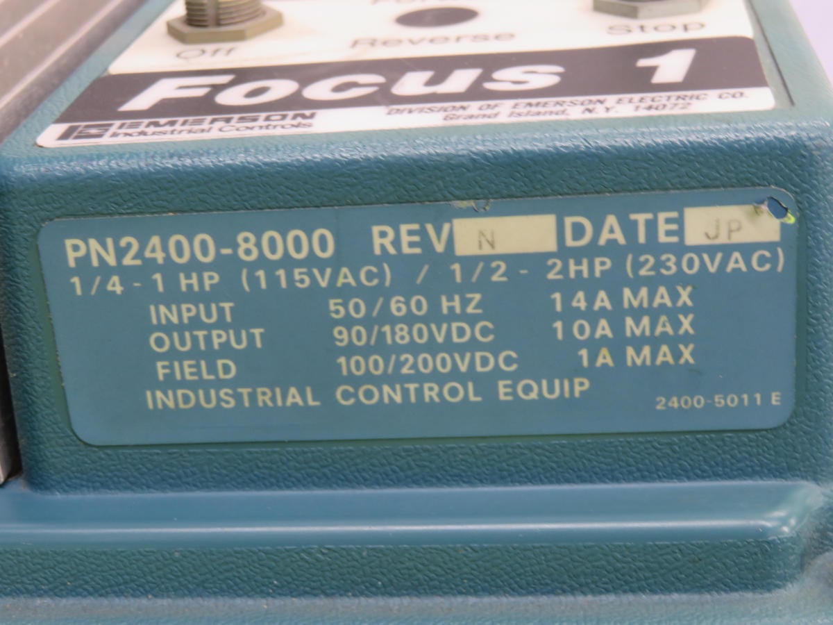 1/4-1 HP Emerson #2400-8000, Focus I DC Drive - Image 4