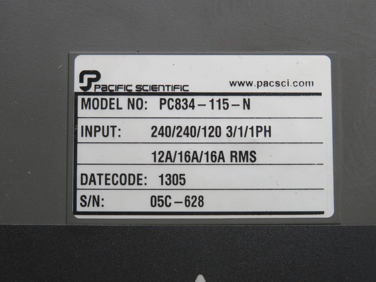 Pacific Scientific #PC834-115-N, Servo Drives, 15A Continuous Output, 30A Peak Output, Resolver Feedback - Image 4