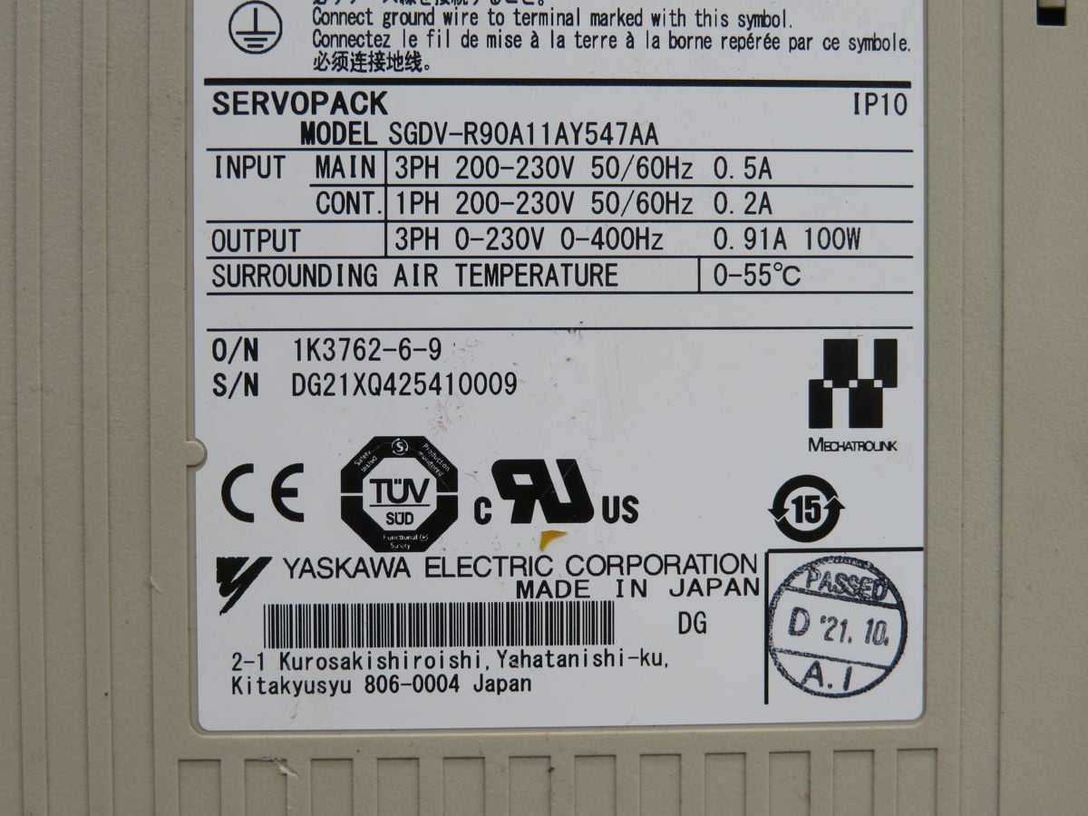 Yaskawa #SGDV-R90A11A, Servopack Servo Drive - Image 4