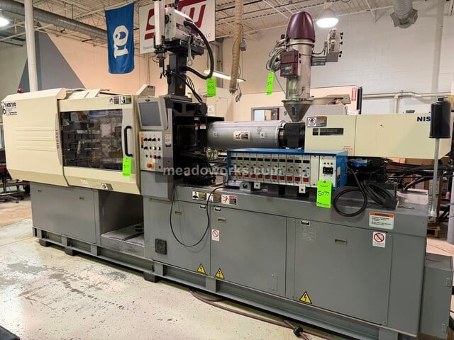 112 Ton, 4.9 oz., Nissei #FNX110, Electric Injection Molder, 18.1" x 18.1" tie bar spacing, 28.3" daylight - Image 2