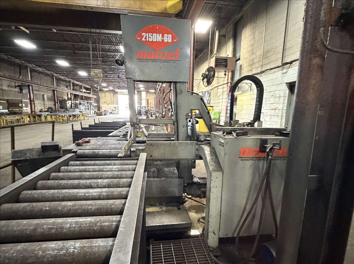 20" x 25" Marvel #F-2150-60-M, semi-automatic vertical tilt frame band saw, 20" round, 60° tilt, 7.5 HP - Image 3