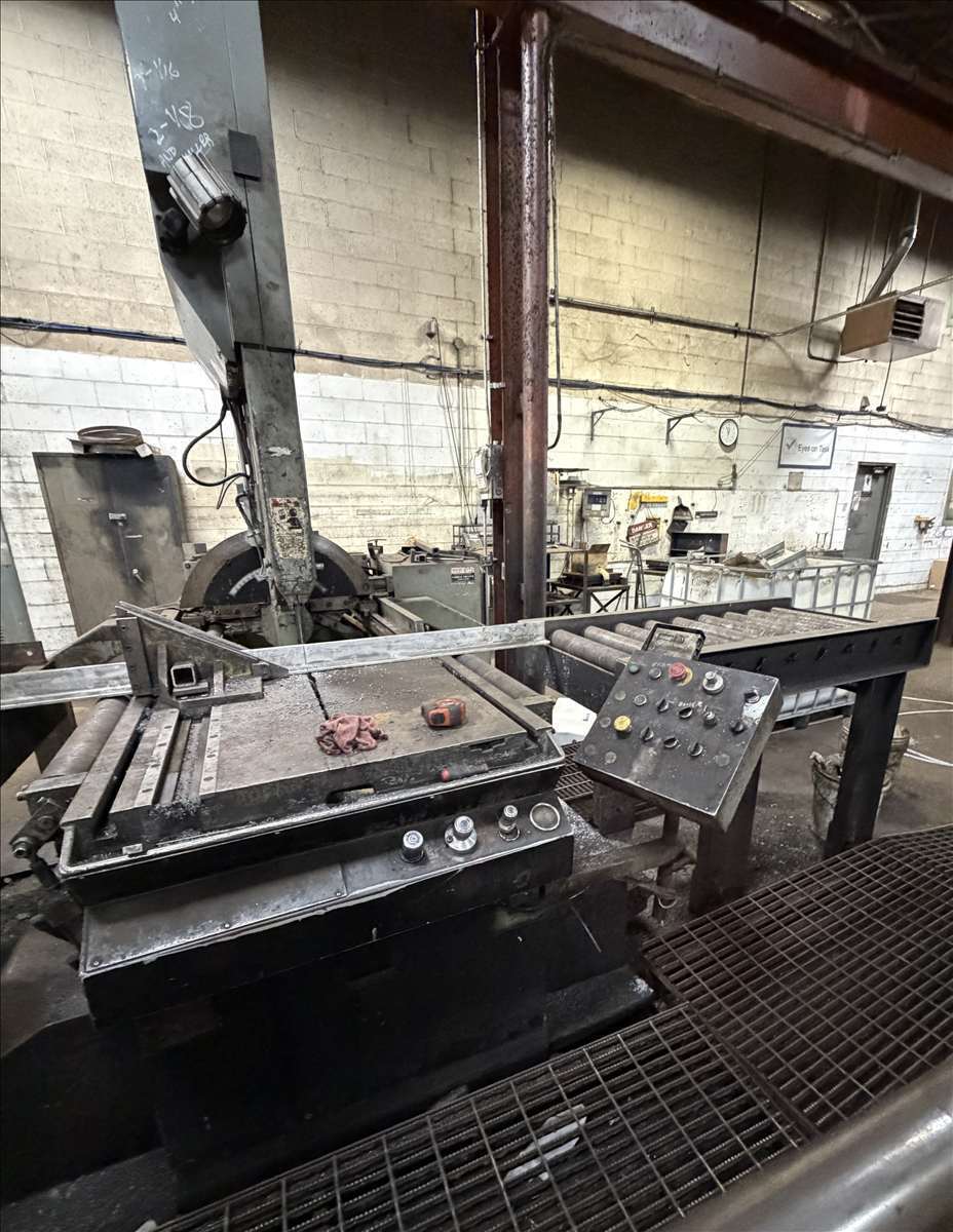 20" x 25" Marvel #F-2150-60-M, semi-automatic vertical tilt frame band saw, 20" round, 60° tilt, 7.5 HP - Image 4