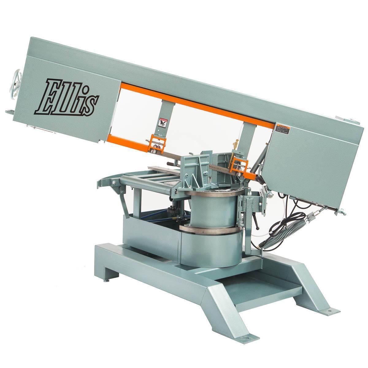 13-1/2" Ellis #4000, Mitre Band Saw, 22" flat, 13" x 16" tube, 75-195 FPM, 15' x 1-1/4" x .042" blade, 2 HP - Image 1