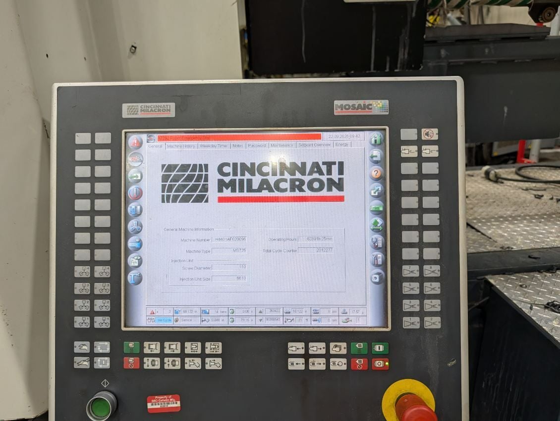 725 Ton, 140 oz., Cincinnati Milacron #MS725, injecton molding machine, Mosaic Control, 2015 (2 available) - Image 3