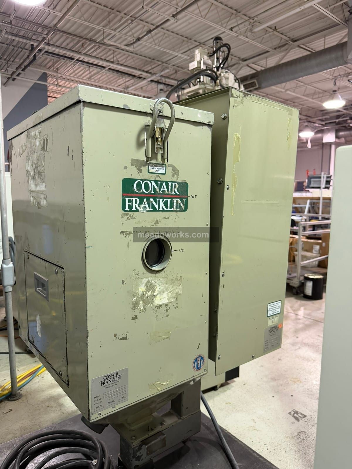 Conair Franklin #D30H2000000, Dryer w/Compu-Dry CD30 Control & Drying Hopper, hopper #18137001, steel table - Image 5