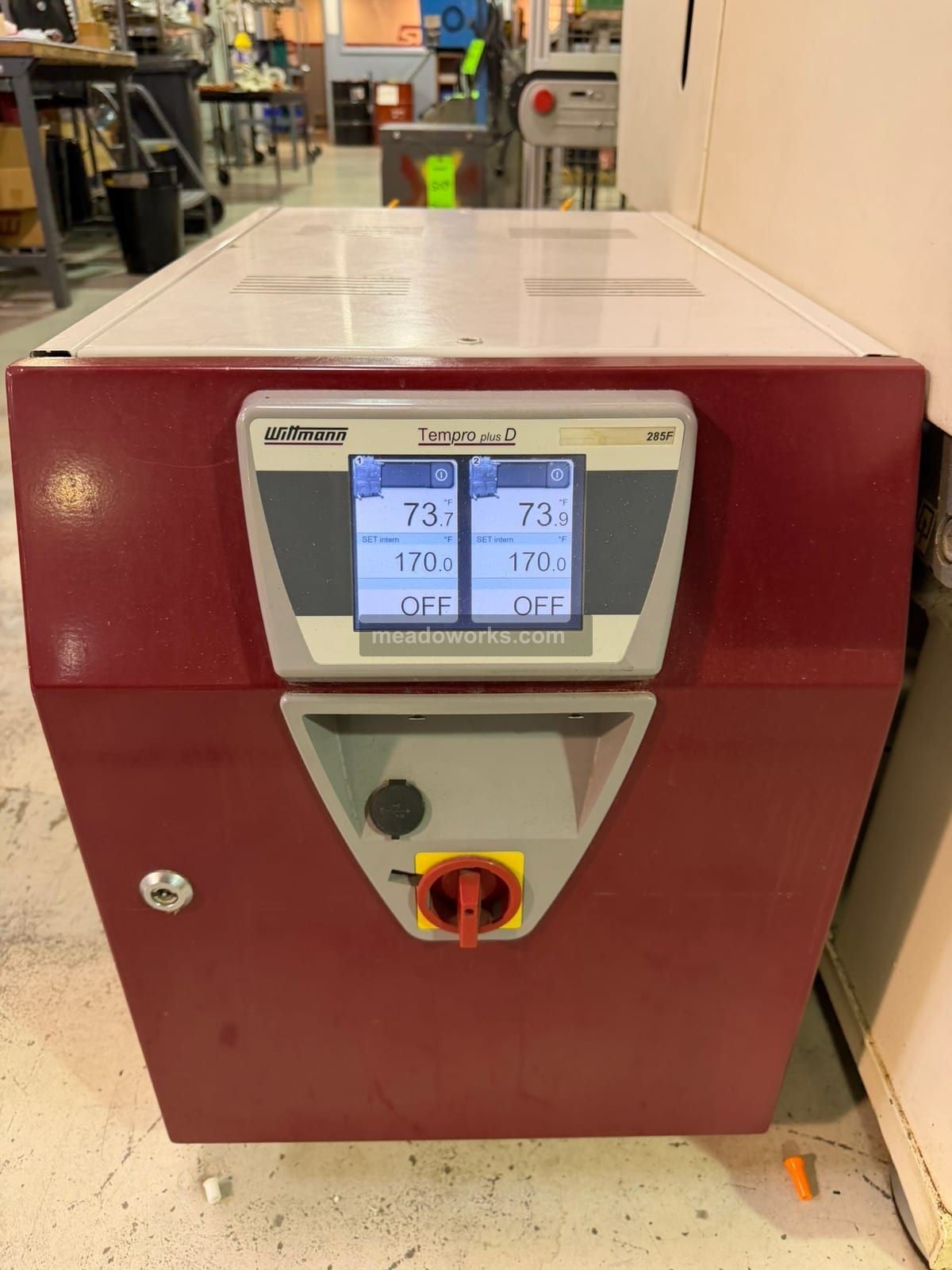 20 KW Wittmann #Tempro-plus-D, 2-Zone Temperature Control Unit, 285°F max., touchscreen control, 480 V., 2011 - Image 2