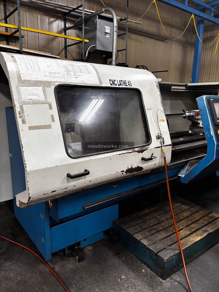 FAT/Toolmex #TUR-630-MN, CNC Lathe, 24.8" swing, 118" centers, 4.13" spindle bore, tailstock, steady rest - Image 2