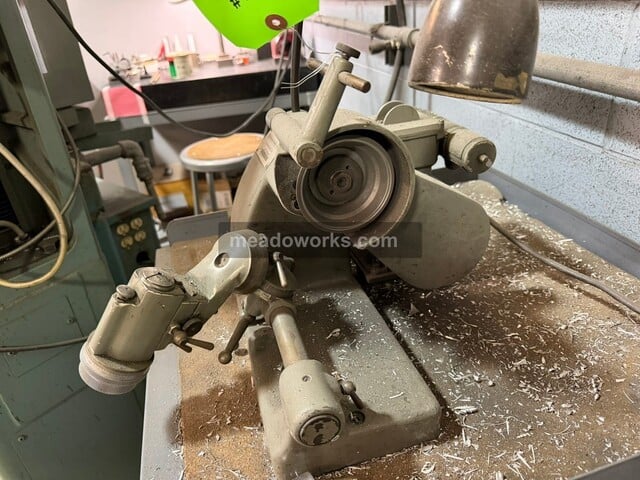 Deckel, Tool & Cutter Grinder, steel cabinet stand, collet rack, work lamp - Image 3