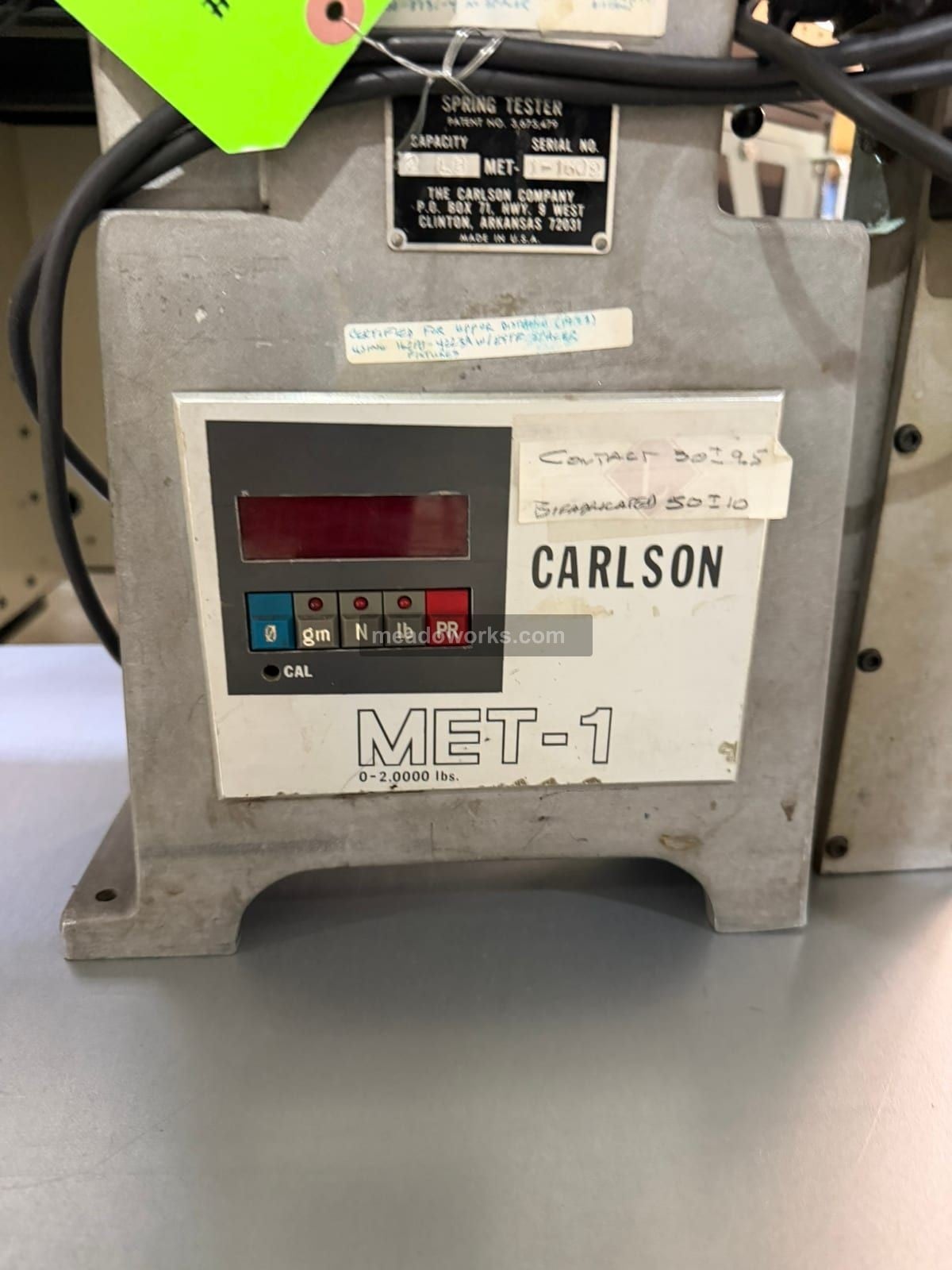 Carlson #MET-1, Electronic Spring Tester, 2 lb. capacity - Image 2