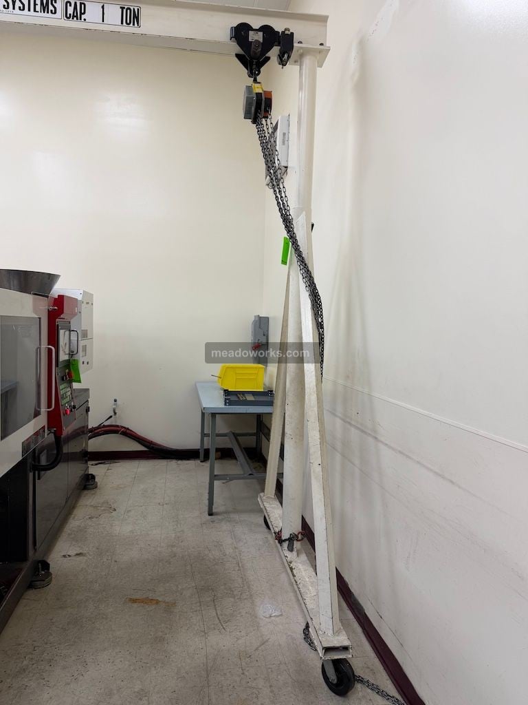 1 Ton, Handling Systems, Mobile Crane w/CM Hurricane 1 Ton Chain Hoist - Image 2