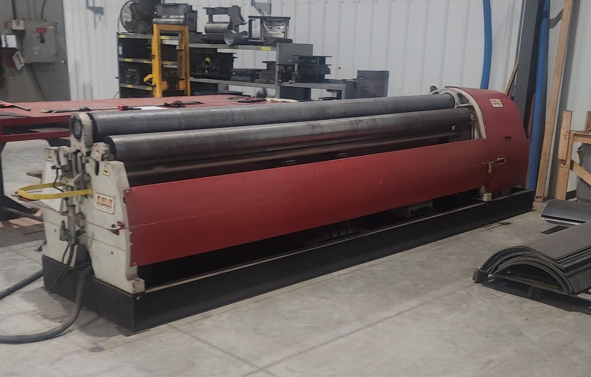 13' x 5/16" Davi #4022/S, 4-roll hydraulic plate roll, pedestal control, Davi I-roll NC, safety cable, 2012 - Image 2