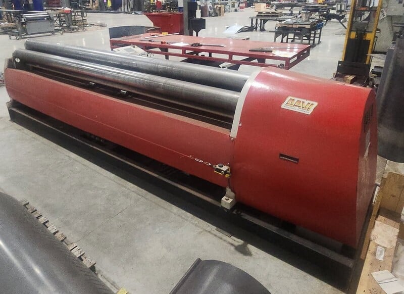 13' x 5/16" Davi #4022/S, 4-roll hydraulic plate roll, pedestal control, Davi I-roll NC, safety cable, 2012 - Image 3