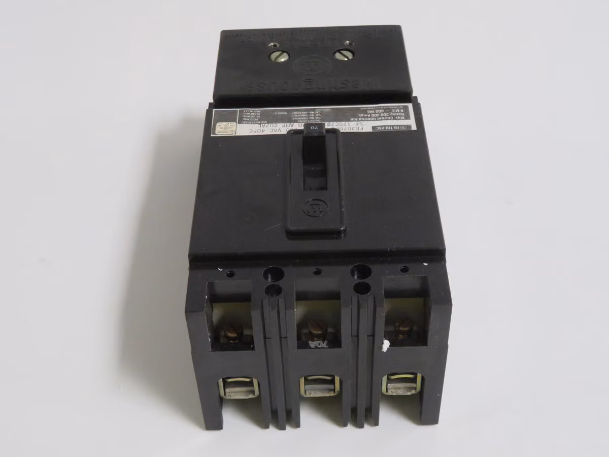 70 Amp, Westinghouse #FB3070PL, Circuit Breaker, 3 Pole, 600 Volts, 14KA IC - Image 4