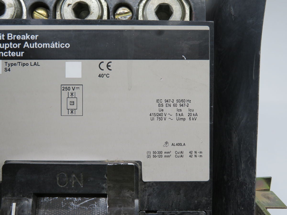 250 Amp, Square D #LHL36250, Circuit Breaker, 3 Pole, 600V AC 25KA IC, 250V DC 50KA IC - Image 4