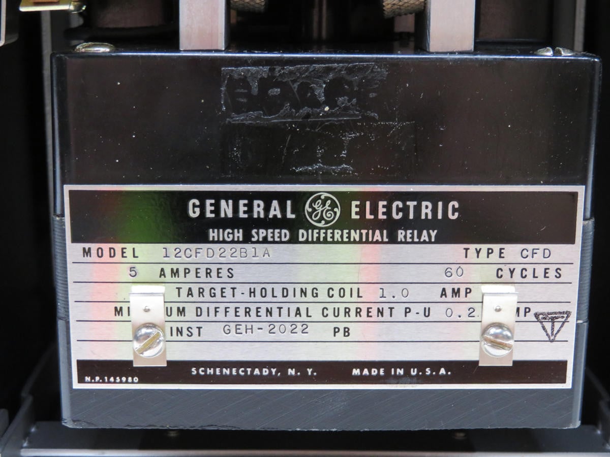 General Electric #12CFD22B1A, Type CFD High-Speed Differential Relay - Image 6