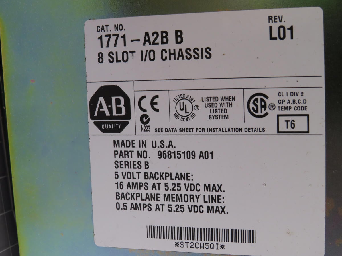 Allen-Bradley #1771-A2B, 8 Slot I/O Chassis - Image 5