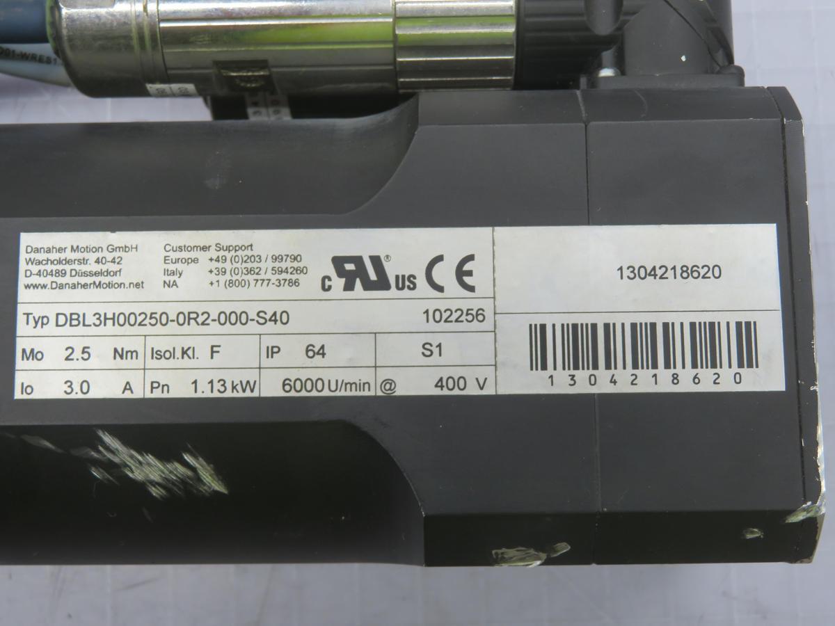 Kollmorgen #DBL3H00250-0R2-000-S40, Servo Motor, 6000 RPM, 2.5 Nm - Image 6